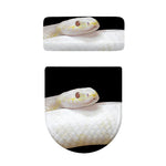 Albino Snake Print Toilet Lid And Tank Cover Set