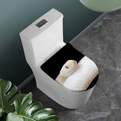 Albino Snake Print Toilet Lid Cover