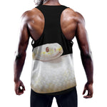 Albino Snake Print Training Tank Top