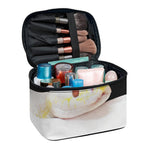 Albino Snake Print Travel Makeup Bag