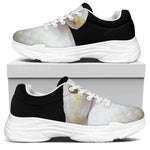 Albino Snake Print White Chunky Shoes