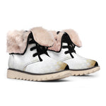 Albino Snake Print Winter Boots