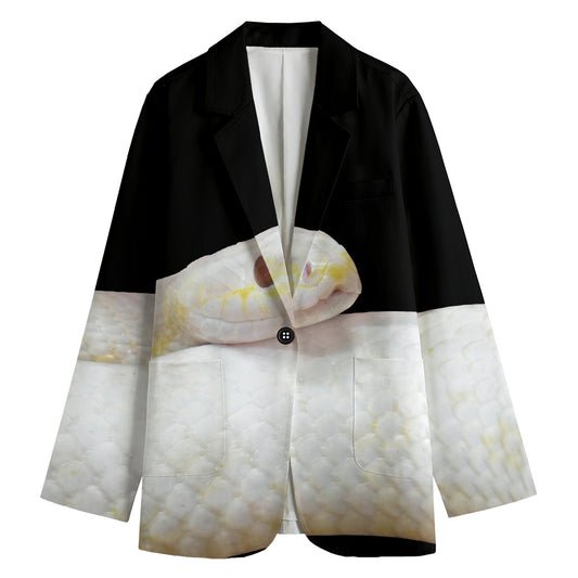 Albino Snake Print Women's Blazer