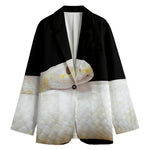 Albino Snake Print Women's Blazer