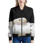 Albino Snake Print Women's Bomber Jacket