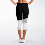 Albino Snake Print Women's Capri Leggings