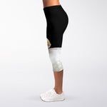 Albino Snake Print Women's Capri Leggings