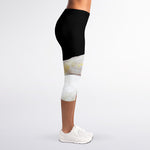 Albino Snake Print Women's Capri Leggings