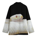 Albino Snake Print Women's Cotton Blazer