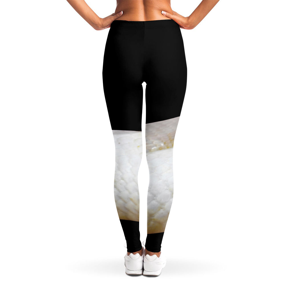Albino Snake Print Women's Leggings