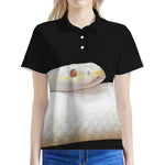 Albino Snake Print Women's Polo Shirt