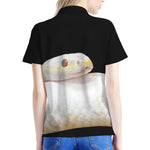 Albino Snake Print Women's Polo Shirt