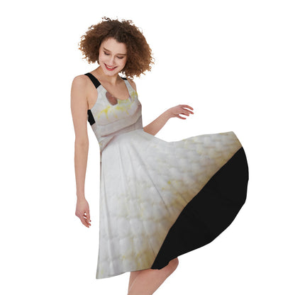 Albino Snake Print Women's Sleeveless Dress