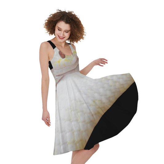 Albino Snake Print Women's Sleeveless Dress