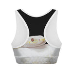 Albino Snake Print Women's Sports Bra