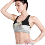 Albino Snake Print Women's Sports Bra