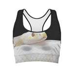 Albino Snake Print Women's Sports Bra