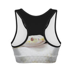 Albino Snake Print Women's Sports Bra