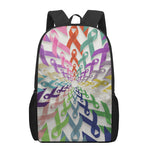 All Cancer Awareness Mandala Print 17 Inch Backpack