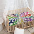All Cancer Awareness Mandala Print Baby Crib Sheet