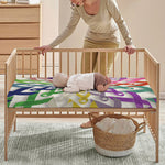 All Cancer Awareness Mandala Print Baby Crib Sheet