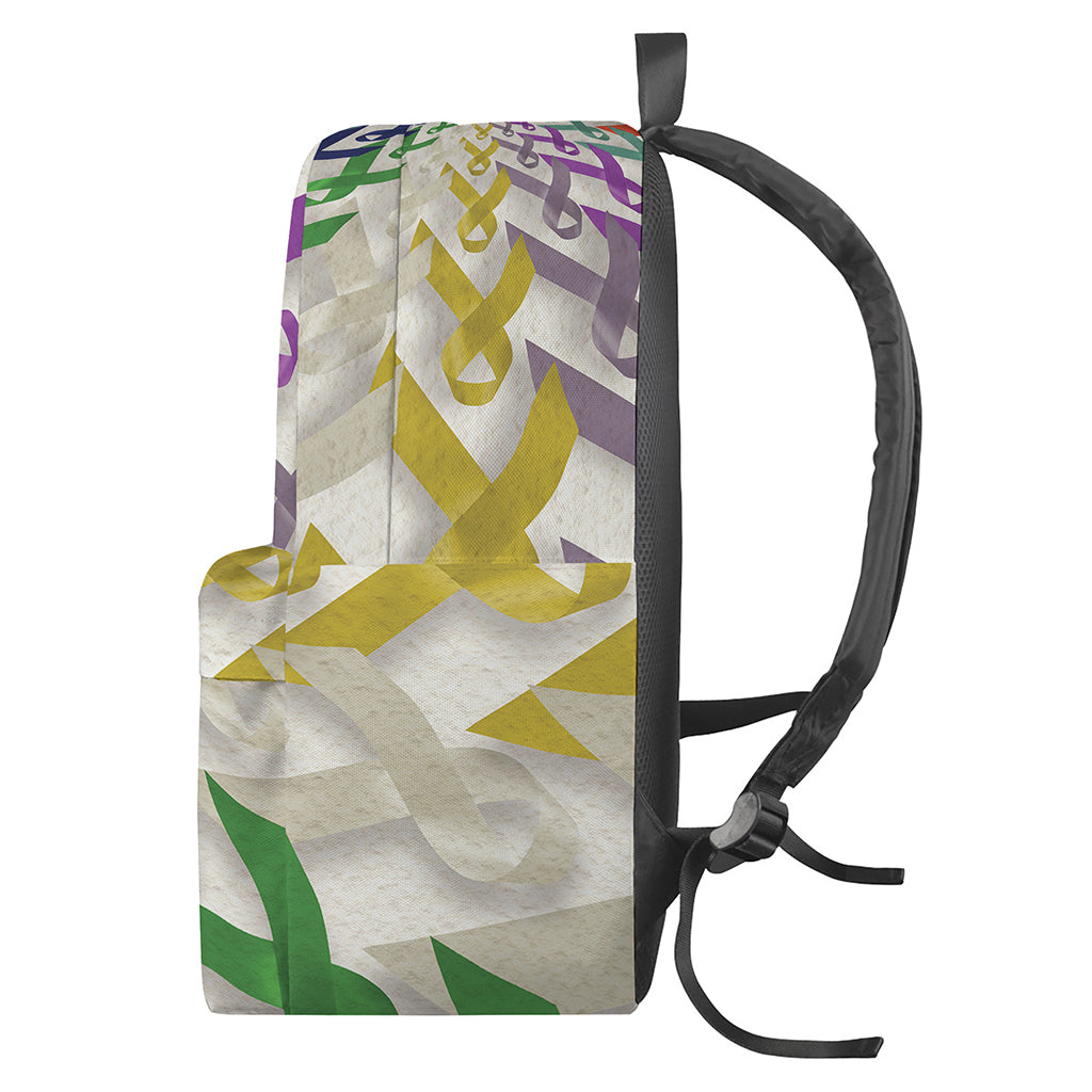 All Cancer Awareness Mandala Print Backpack