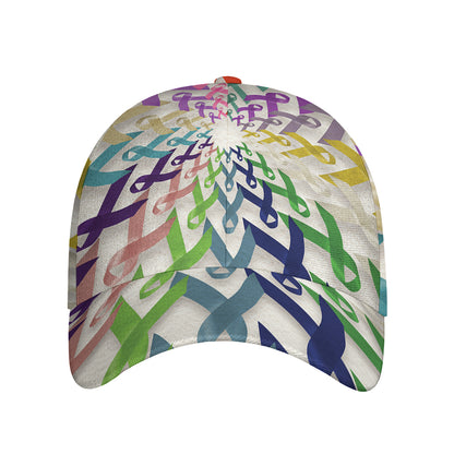 All Cancer Awareness Mandala Print Baseball Cap