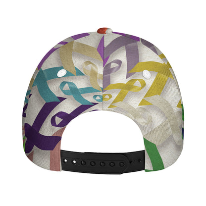 All Cancer Awareness Mandala Print Baseball Cap