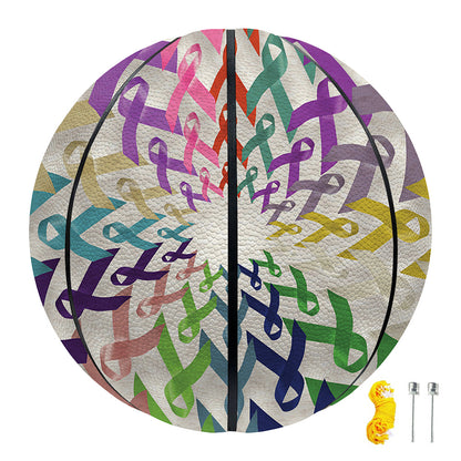 All Cancer Awareness Mandala Print Basketball