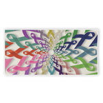 All Cancer Awareness Mandala Print Beach Towel