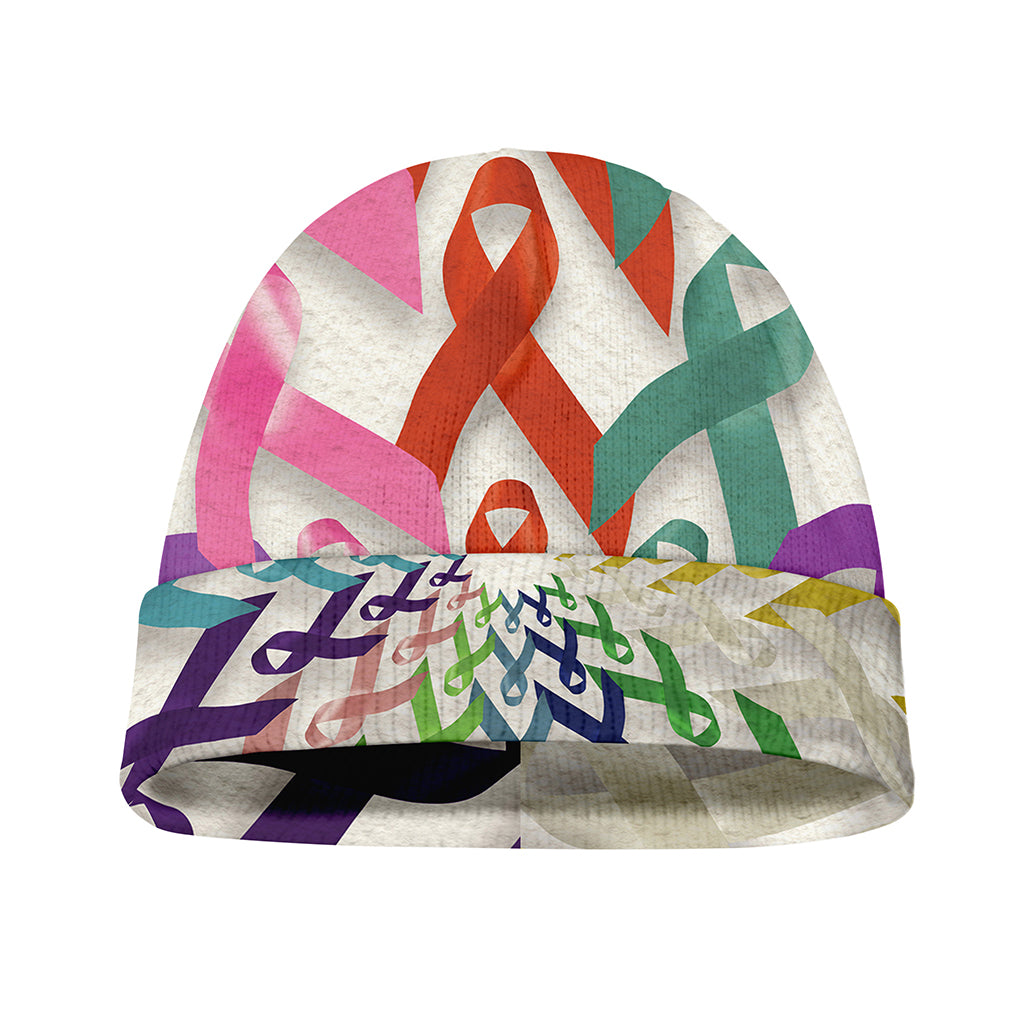 All Cancer Awareness Mandala Print Beanie