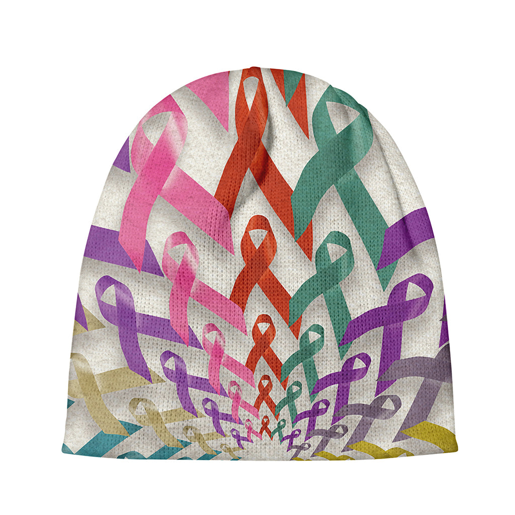 All Cancer Awareness Mandala Print Beanie