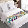 All Cancer Awareness Mandala Print Bed Runner