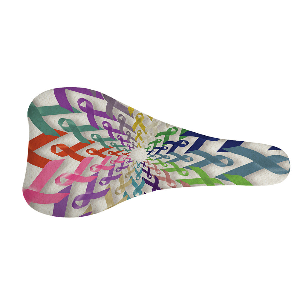 All Cancer Awareness Mandala Print Bicycle Seat Cover
