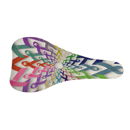 All Cancer Awareness Mandala Print Bicycle Seat Cover