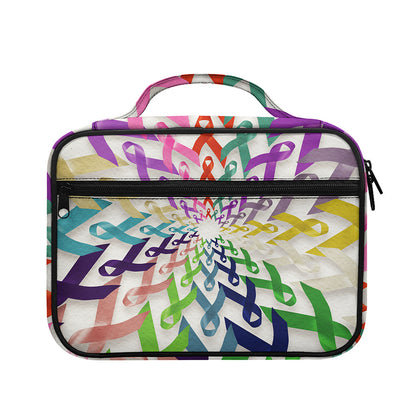 All Cancer Awareness Mandala Print Briefcase Bible Bag