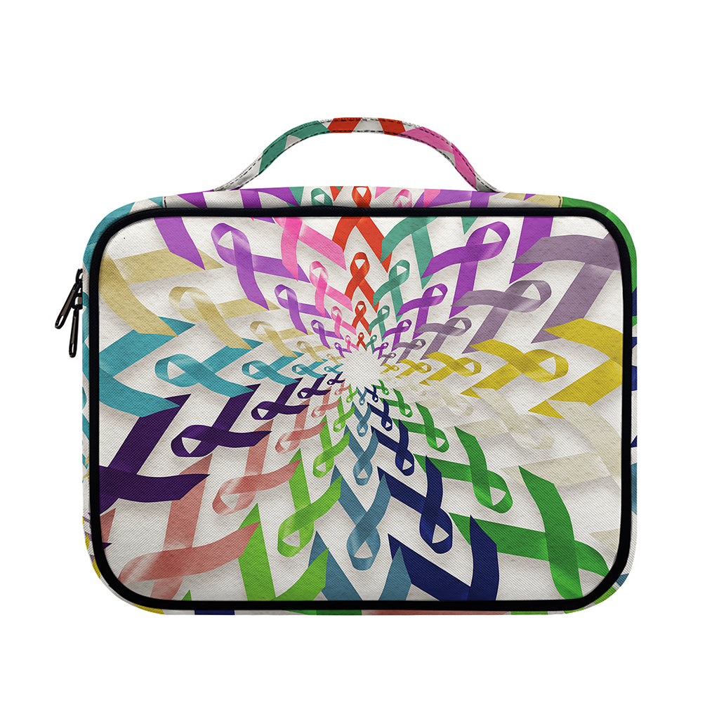 All Cancer Awareness Mandala Print Briefcase Bible Bag