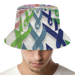 All Cancer Awareness Mandala Print Bucket Hat