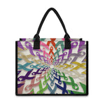 All Cancer Awareness Mandala Print Canvas Tote Bag