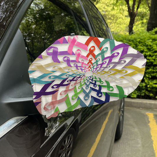 All Cancer Awareness Mandala Print Car Side Mirror Covers