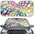 All Cancer Awareness Mandala Print Car Windshield Sun Shade
