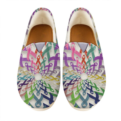 All Cancer Awareness Mandala Print Casual Shoes