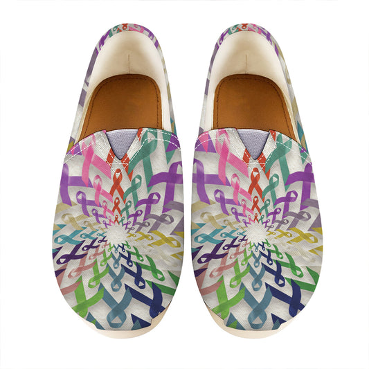 All Cancer Awareness Mandala Print Casual Shoes
