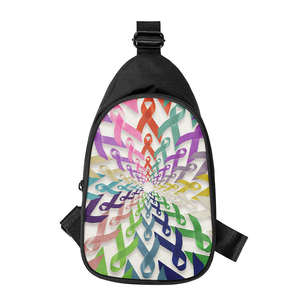 All Cancer Awareness Mandala Print Chest Bag