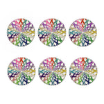 All Cancer Awareness Mandala Print Coaster Set