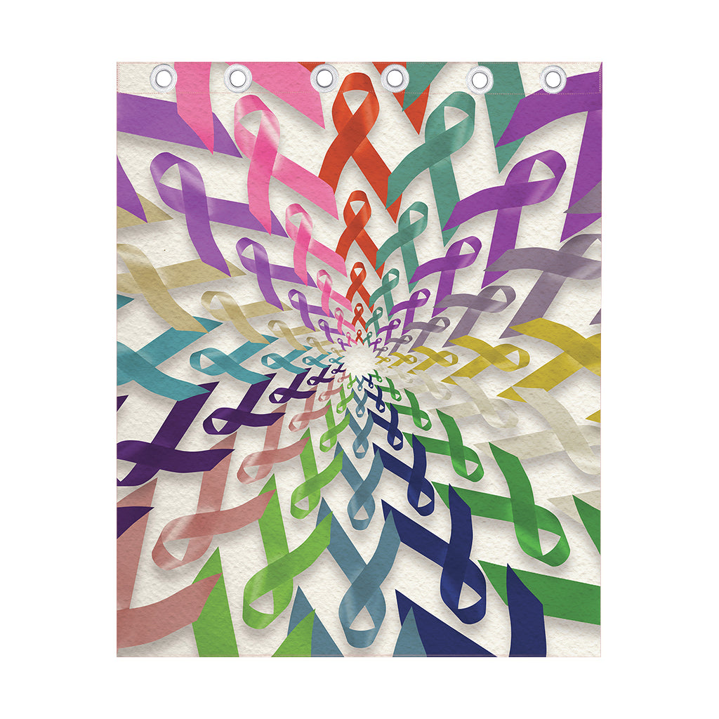 All Cancer Awareness Mandala Print Curtain