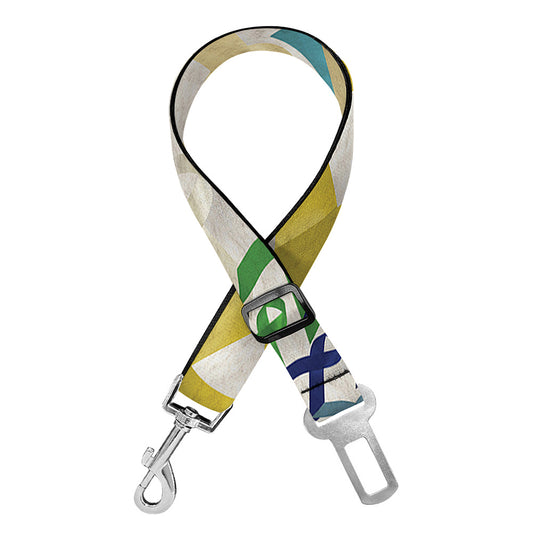 All Cancer Awareness Mandala Print Dog Seat Belt