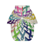 All Cancer Awareness Mandala Print Dog Zip Up Hoodie