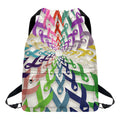 All Cancer Awareness Mandala Print Drawstring Backpack