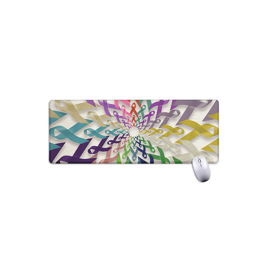 All Cancer Awareness Mandala Print Extended Mouse Pad